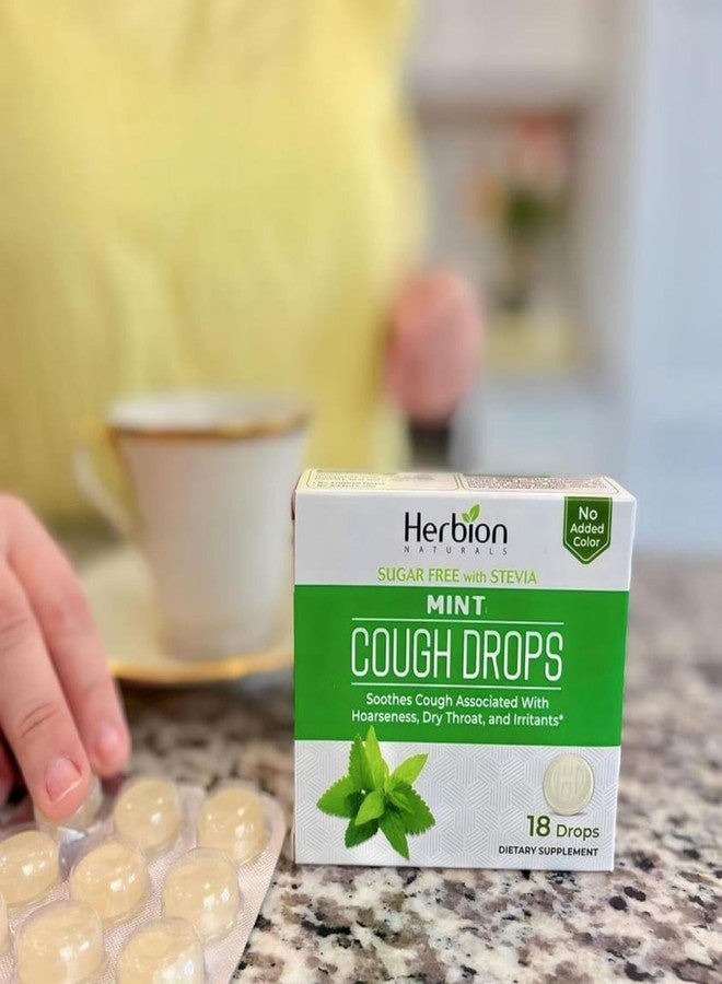 HERBION Naturals Cough Drops with Mint Flavor, Soothes Cough, for Adults and Children Over 6 Years, 18 Drops, No Artificial Flavor, No Added Color - Image 5